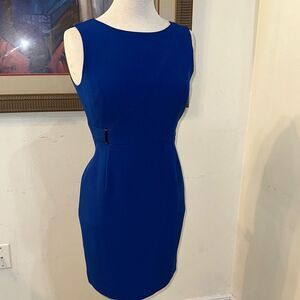 KASPER Electric Blue Sleeveless Dress Size 4P